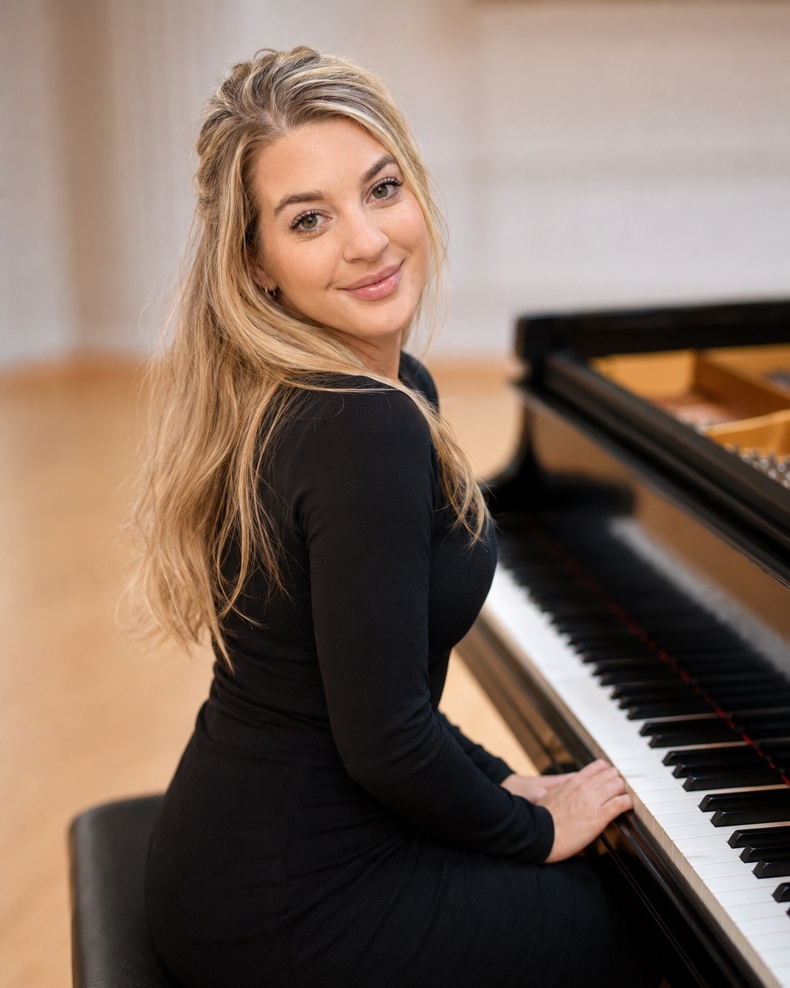 Madison VanScoder at the piano